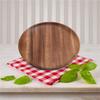 J1UL1N Round Solid Wood Board Whole Acacia Wood Fruit Plate Wooden Saucer Tea Plate Dessert Dinner Breakfast Plate