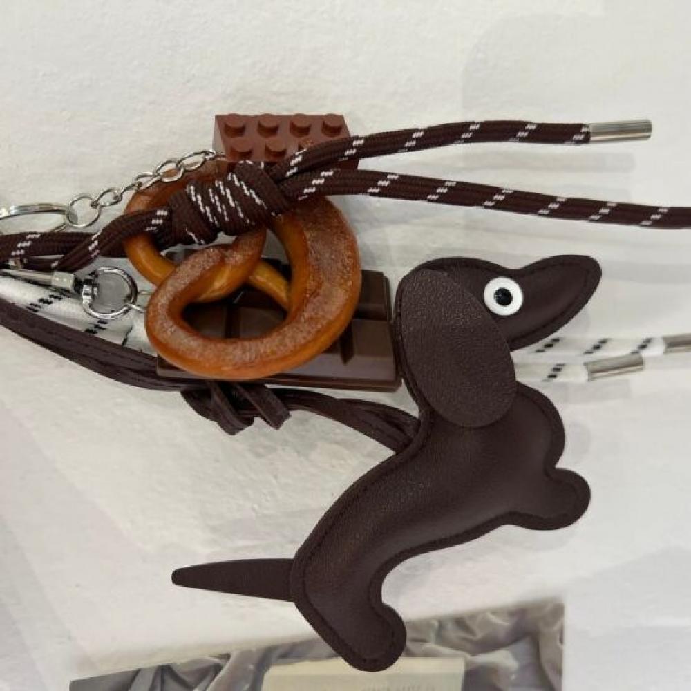 Dabimong Dakuni Bag Charm Leather Keyring Dog Keyring 3 Colors