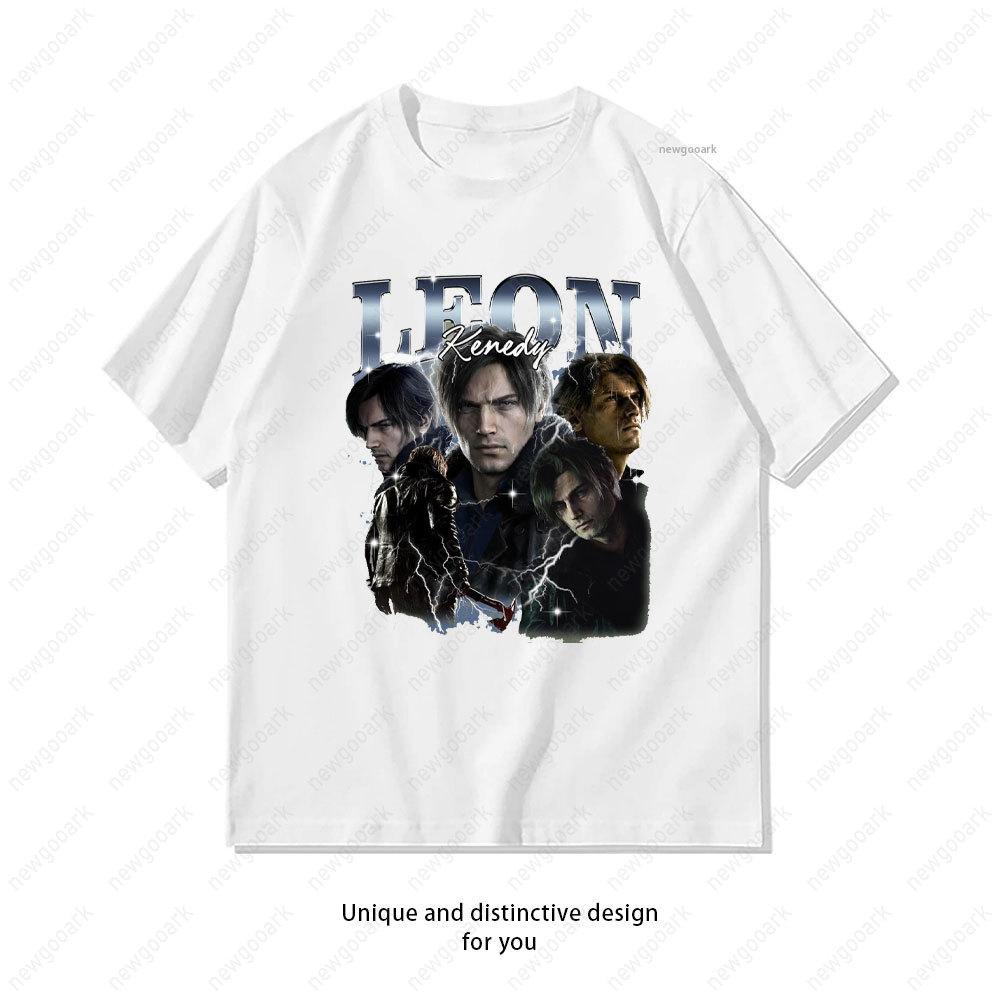 Leon Kennedy Horror Game TShirt Women Unisex Casual Cotton Printed T Shirts Creative Streetwear Camisetas Tops Tee Girlfriend Gift