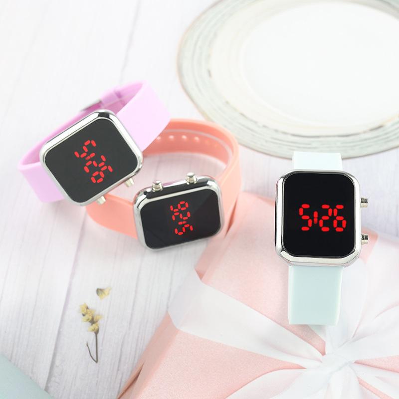 Silicone Button Electronic Watch Men'S Fashion Trend Electronic Led Student Watch