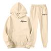 Heren Lente en Herfst Effen Kleur Pak met Capuchon Trui Pak Trend Casual Sport Twee Delig Pak