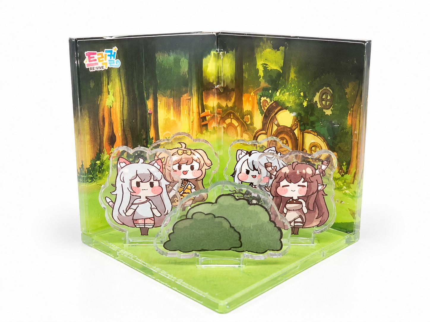 [Korea Limited] Trickcal: Chibi Go! (RE:VIVE) Mini Acrylic Stand Diorama - Beast Village