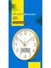 6514 Silent Wall Clock with Sweep Second Hand and Perpetual Calendar for Living Room