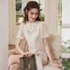 Bailuyu New Chinese Style Embroidered Stand Collar Dress