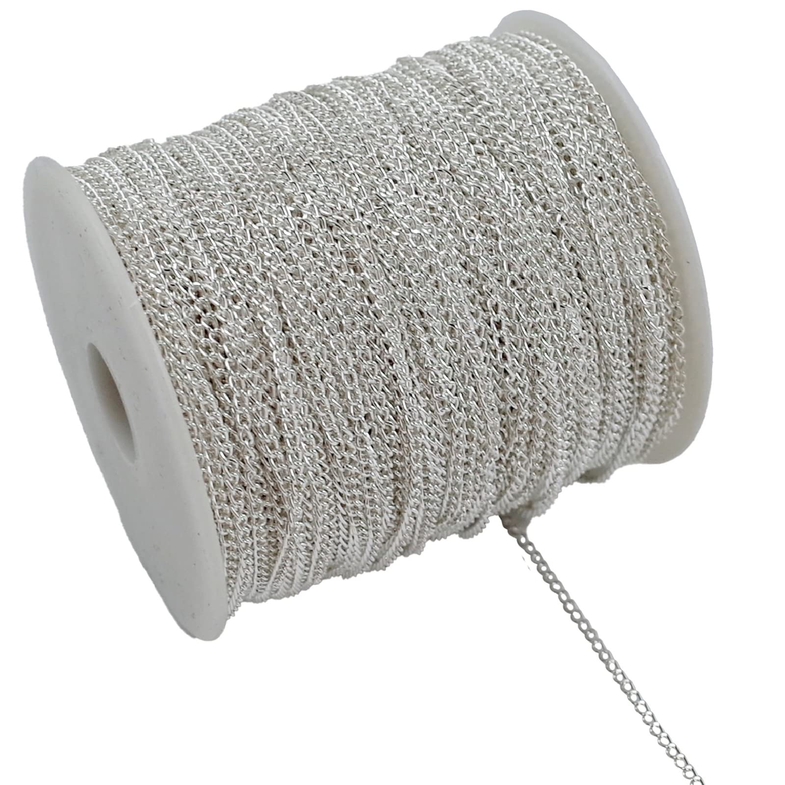 

ZERONOWA Цепочка Азуки, Тип Азуки, 100 м, Детали для аксессуаров ручной работы (Серебро/100м)