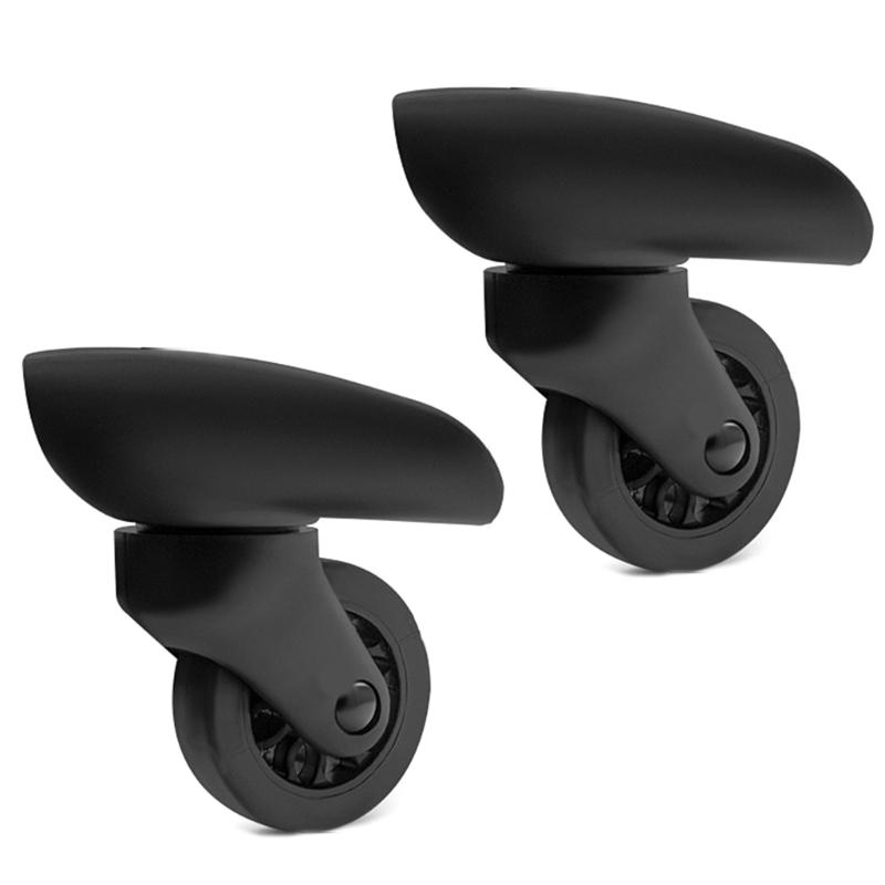 2Pcs Trolley Casters Replacement Heavy Duty Roller Wheel for Luggage Box Suitcase 360 Degree Swivel kit SilentWheel