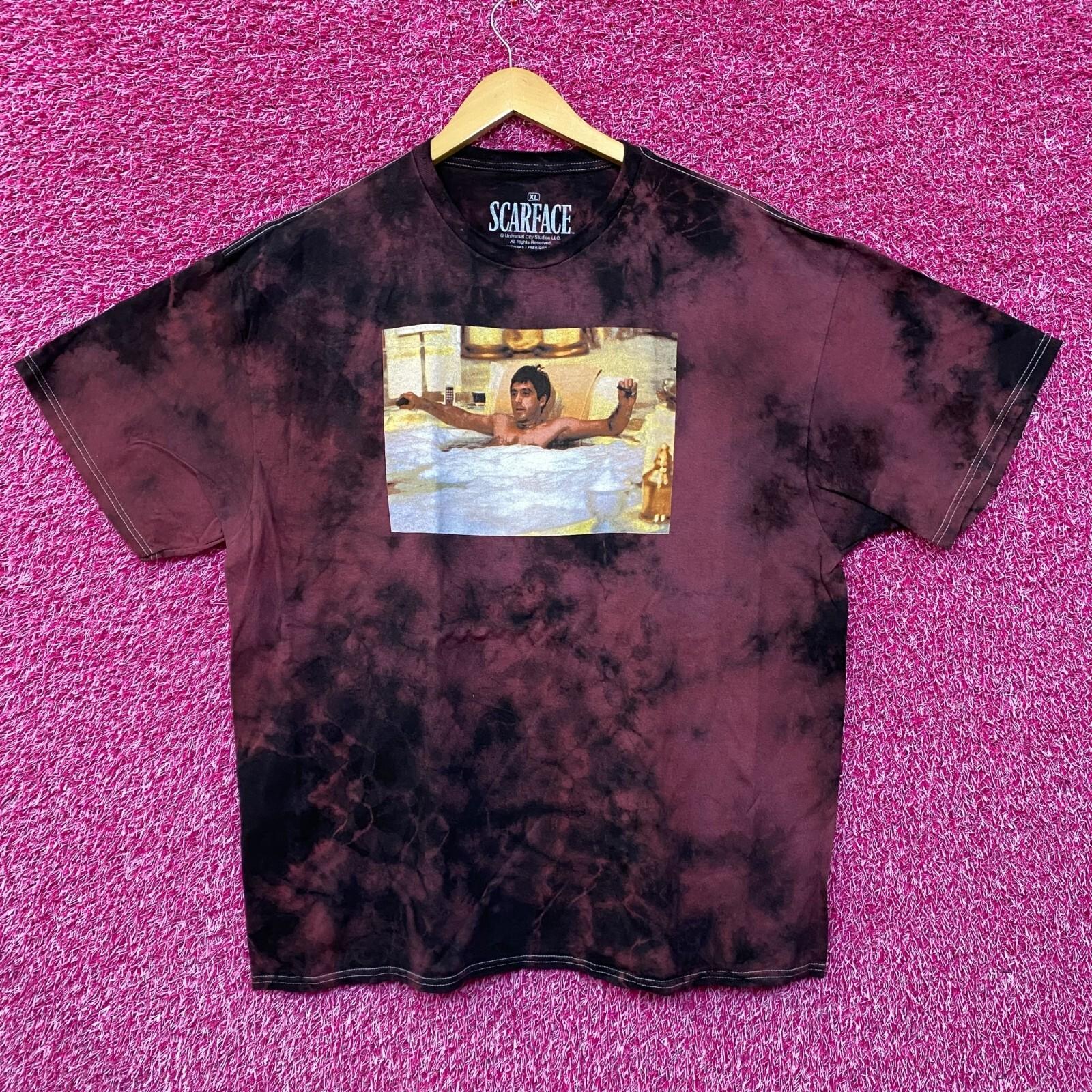 Футболка с принтом tie-dye «Лицо со шрамом» Тони Монтана L