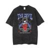 Anime Pánská trička Gotické potištěné tričko Hip Hop Streetwear Punk Léto Vintage Prané Oversized Top Pánské oblečení