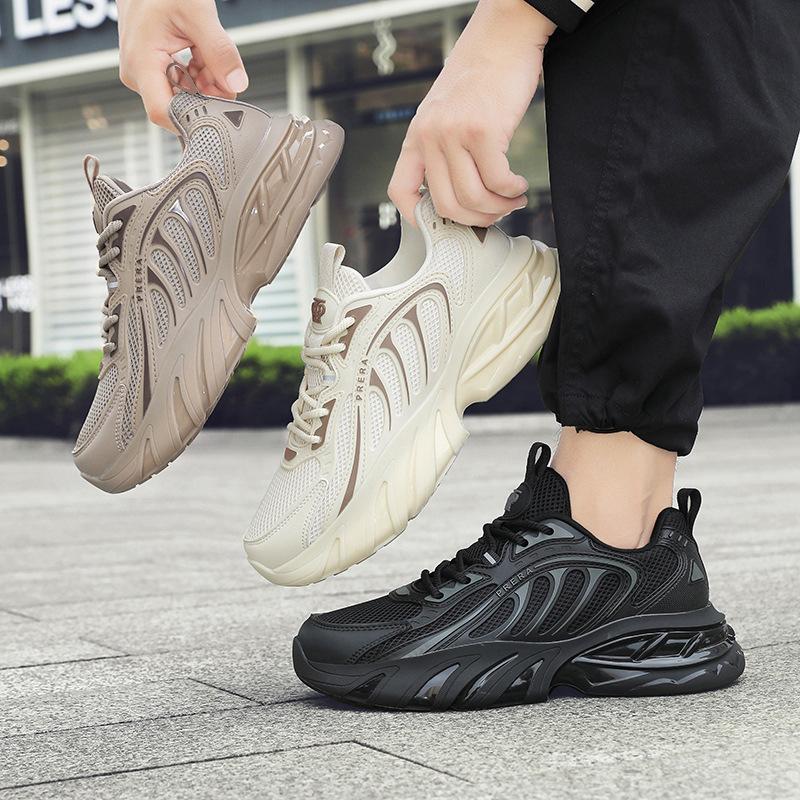 

Sneakers New real popcorn mesh breathable running shoes Putian high-end outdoor casual shoes fashionable versatile trendy shoes 38 коричневый