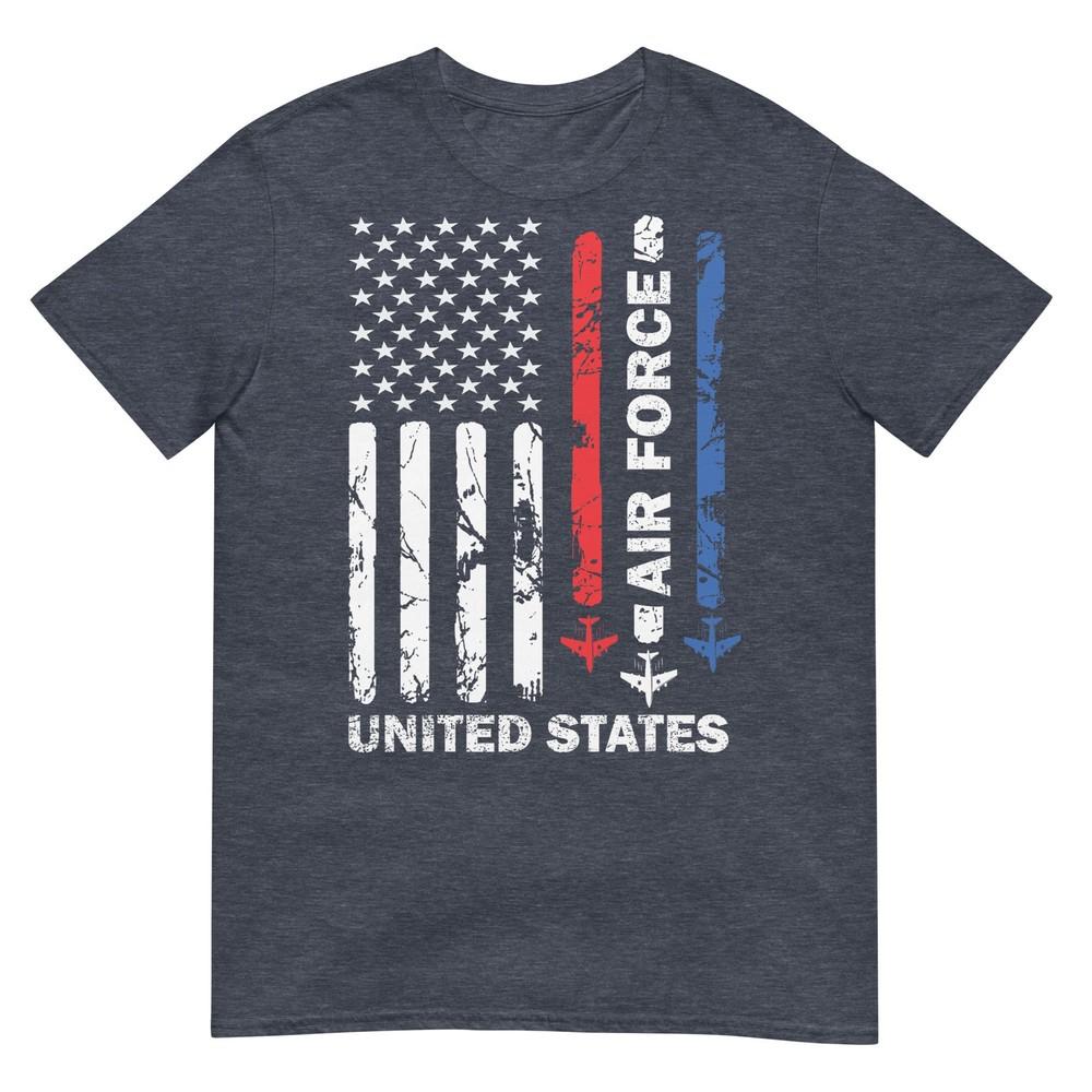 United States Air Force American Vintage Usa Flag Patriotic Tshirt