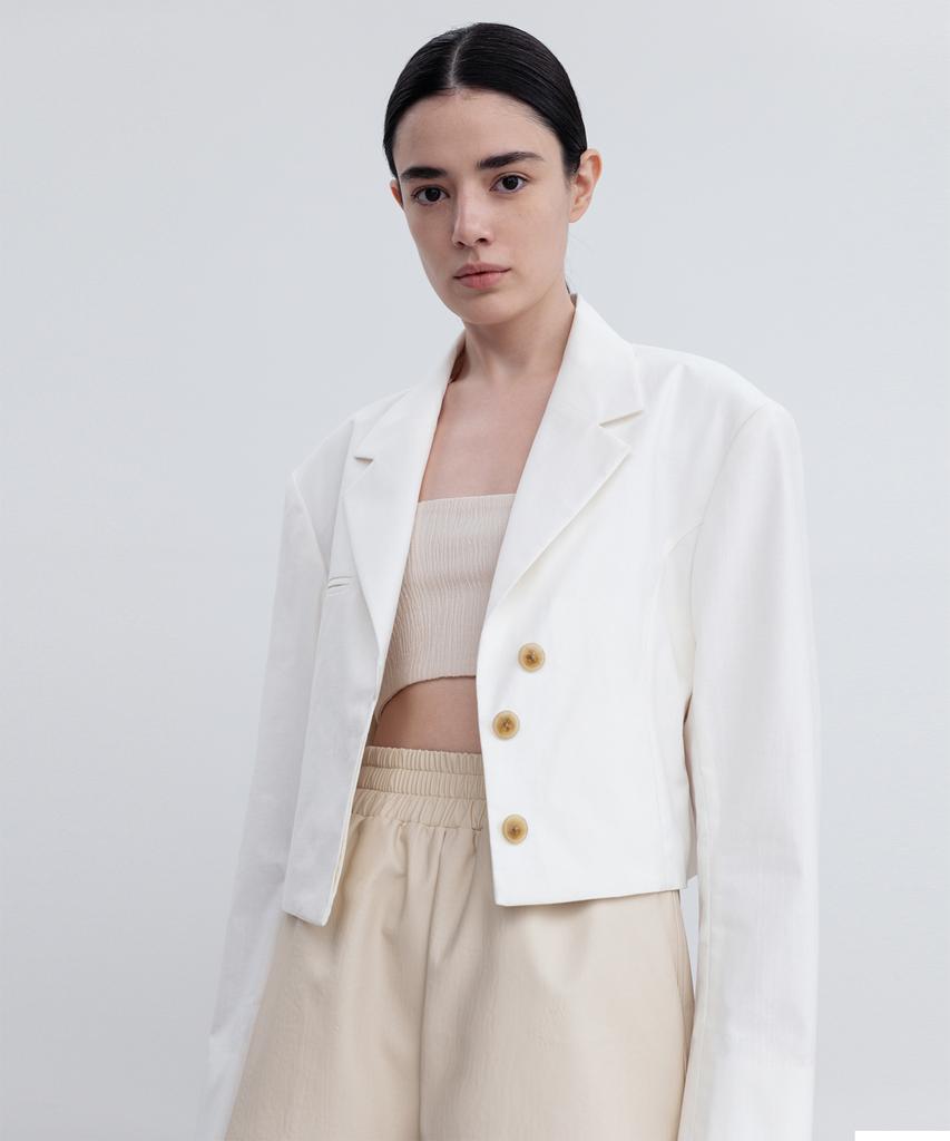 Re Rhee Semi Oversized Cropped Blazer Jacket