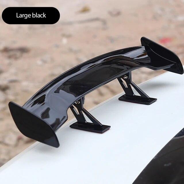 Car Universal Mini Spoiler Tail Wing Carbon Fiber Look Mini Modified Tail Wings Model Auto Styling Decoration Car Accessories
