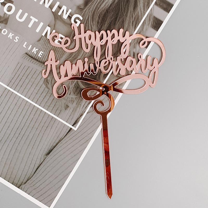 1Pcs Valentine'S Day Wedding Anniversary Couple Party Acrylic Letter Cake Plugin Diy Baking Pastry Dessert Decoration