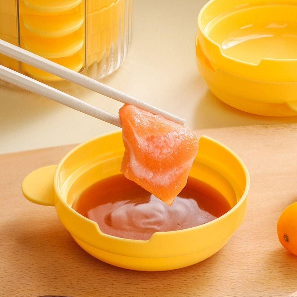 Stackable Dipping Dish Set Creative Spit Bone Dish Practical Food Container Set  BBQ Grill