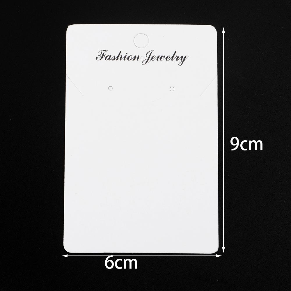 50 Stück Mehrform Weiß Schmuckverpackungskarte Faltkarte Für DIY Armband Halskette Ohrringe Display Handgemachte Verpackungskarte
