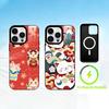 M-Maneki-neko Phone Case For iPhone 17 16 15 14 13 12 Pro Max Plus for Mirror Wireless Magnetic Cover