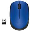 Wireless Mouse - LOGITECH - M171 BLUE-K - Ambidextrous - 1000 DPI - 2.4 GHz
