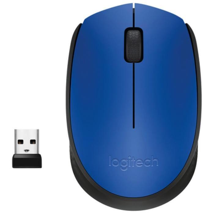 Souris sans fil - LOGITECH - M171 BLUE-K - ambidextre - 1000 DPI - 2,4 GHz