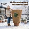 Winter Plant Care Equipment Cover with Round Window Zipper And Drawstring Non-Woven Indoor Outdoor Protection Fabric Frost Blanket for Shrubs Trees