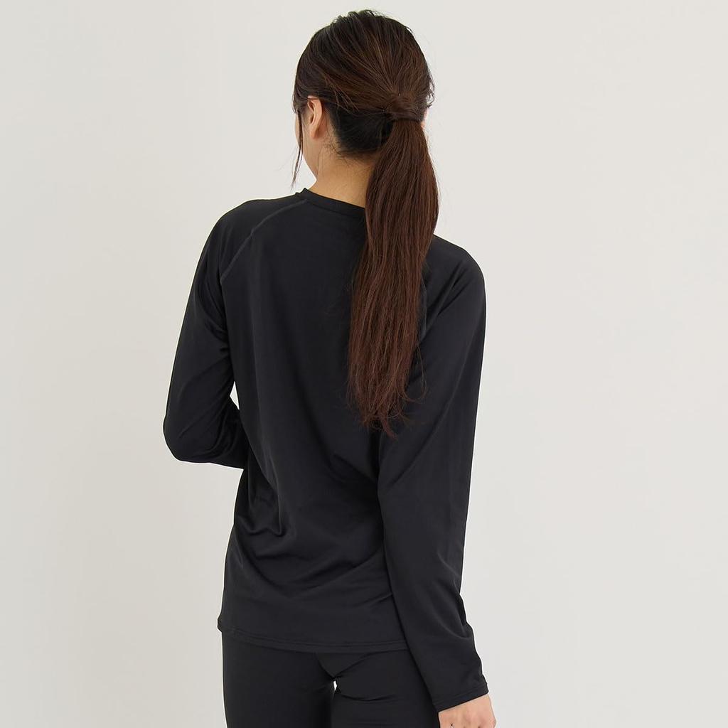 VENEX Long Sleeve Black General Medical Device Recovery Wear Recharge+ Women's T-Shirt, (48), Medium, 6435,