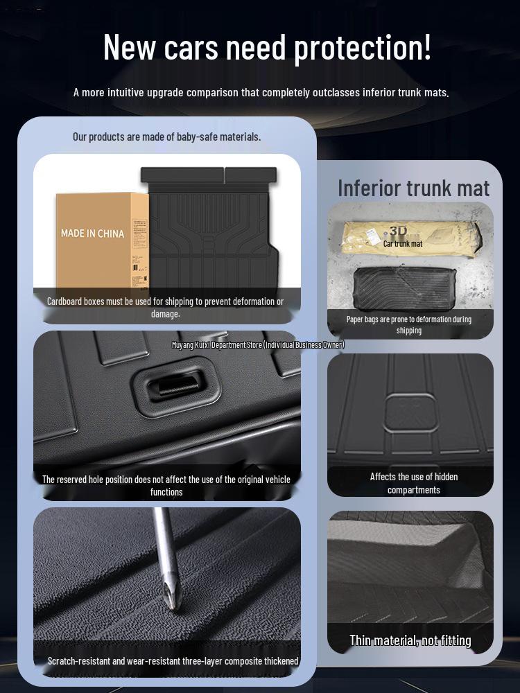 2025 GAC Toyota IZOA 3X Trunk Mat TPE Tail Box Mat Accessories