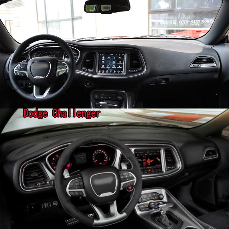 For Dodge Challenger Dashmat Anti-Slip Dash Mat Dashboard Cover Instrument Panel Sunscreen Pad Ornaments
