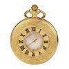 Large Black Decorative Romagna Double Display Pocket Watch Retro Necklace Men'S Alloy Pocket Watch