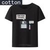 3inch Disk and USB Drive Conversation Cotton Tshirts Funny Programmer Tee Graphic Tshirts Casual Hipster Printed Tshirt Top