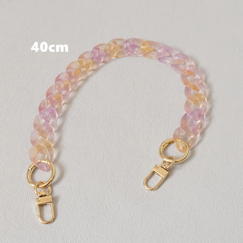 New Woman Bag Accessory Parts Neon Chain Candy Crossbody Resin Luxury Strap Women Hanging Chains Acrylic Shoulder Chain