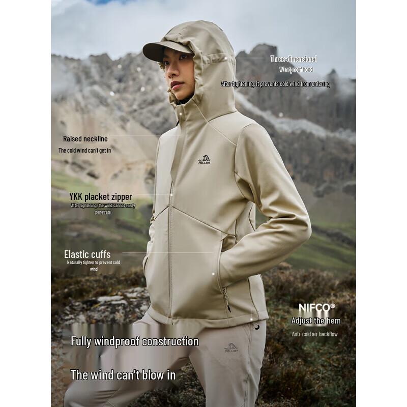 PELLIOT 2024 Women's Warm Softshell Jacket