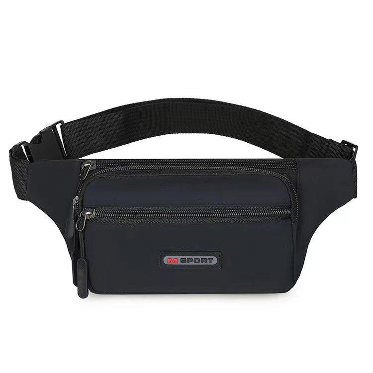 

Многофункциональная простая поясная сумка Мужская сумка для сдачи кассира Высококачественная водонепроницаемая нейлоновая сумка-мессенджер Сумка на ремень чёрный