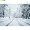 Winter Forest Snowcovered Road Photography Backdrops Blurred Landscape Snowflakes Road Spruce Trees Photo Background XD-07