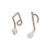 Dongdaemun Korean Music Character Full Diamond Stud Earrings - Elegant, Simple, Versatile, 318.
