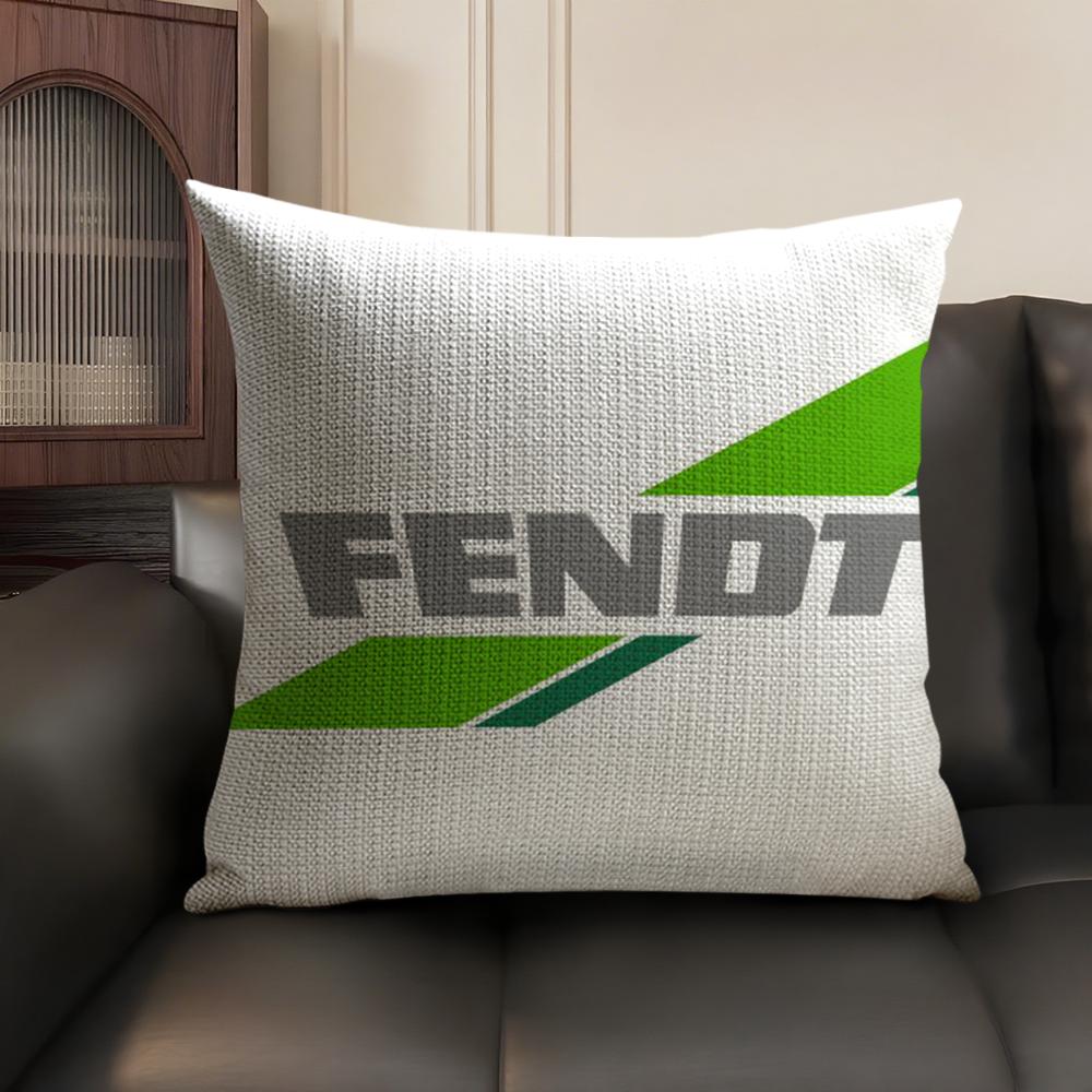 Luxury F-Fendt Cushion Cover Summer Breathable Linen Organic Fabric Double-Sided Printing Sofa Pillow Case Home Decor