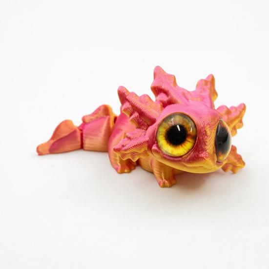 3D Printed Salamander Figurine Movable Joints Salamander Figure Articulated Animal Model Fidget Toy Home Office Desktop Decoration Ornament