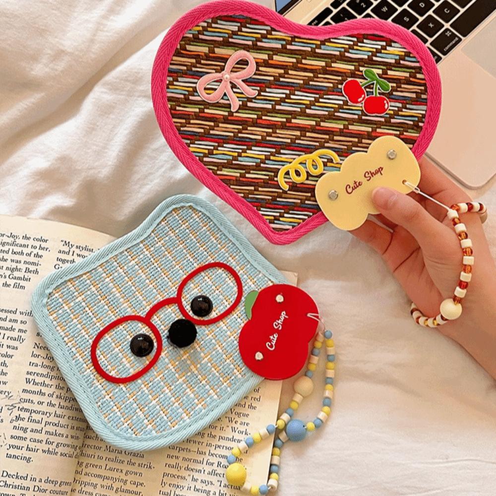 Cartoon Animal Animal Shaped Palm Fan Cattail Woven Handheld Fan Cattail Hand Fan  Photo Prop