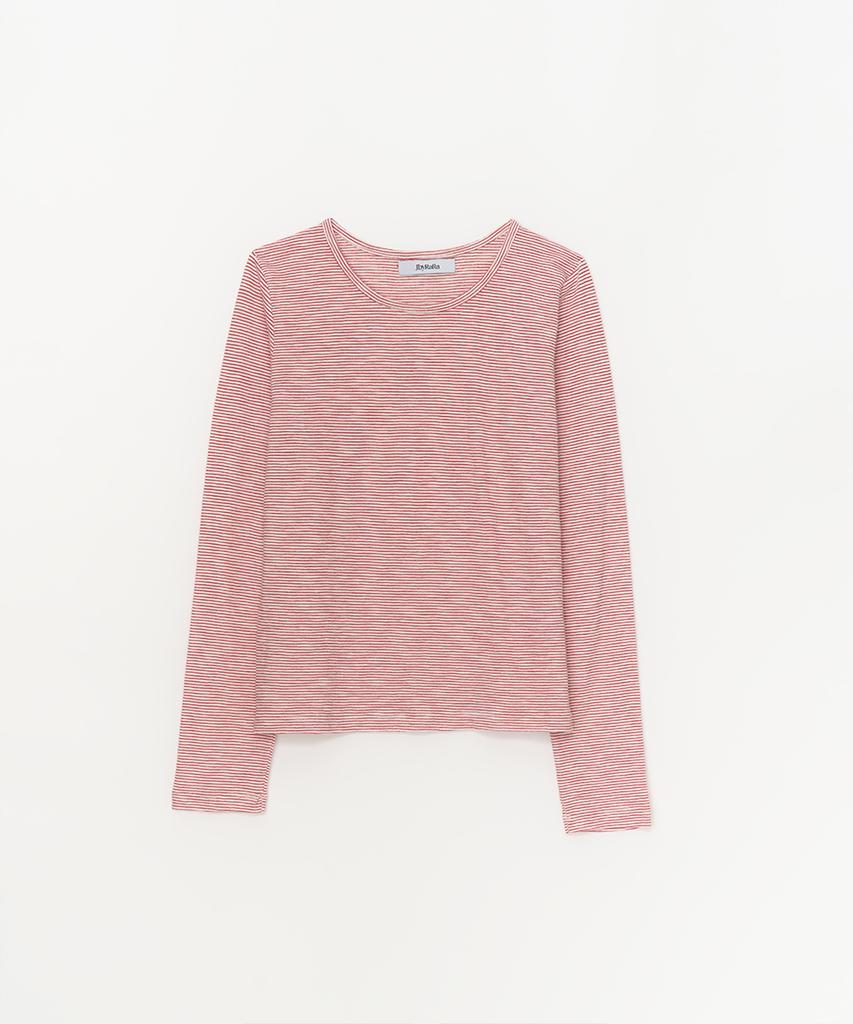 JBYRARA Crewneck Striped T-Shirt_Red