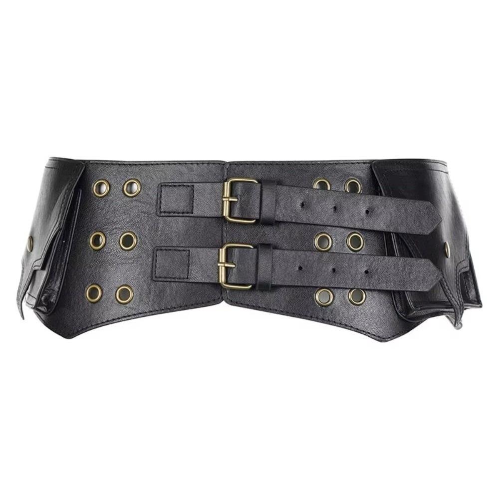 

Vintage Pockets Waist Strap Y2K Adjustable Buckle Waist Belt Women s Waist Bag Daily Use