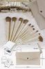 Frepice Makeup Brushes Powder Concealer Makeup Brush Rice Plant Design (10-Piece Set) - Brush, Brush, Case,