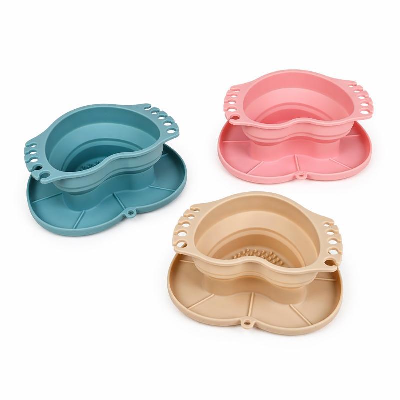 Collapsible Silicone Washing Bucket Foldable Portable for Makeup Brushes Paintbrushes Travel Outdoor Painting Activities