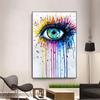Abstract Graffiti Art Eye Tears Canvas Painting Wall Art Posters Print Wall Pictures for Living Room Bedroom Home Cuadros Decor