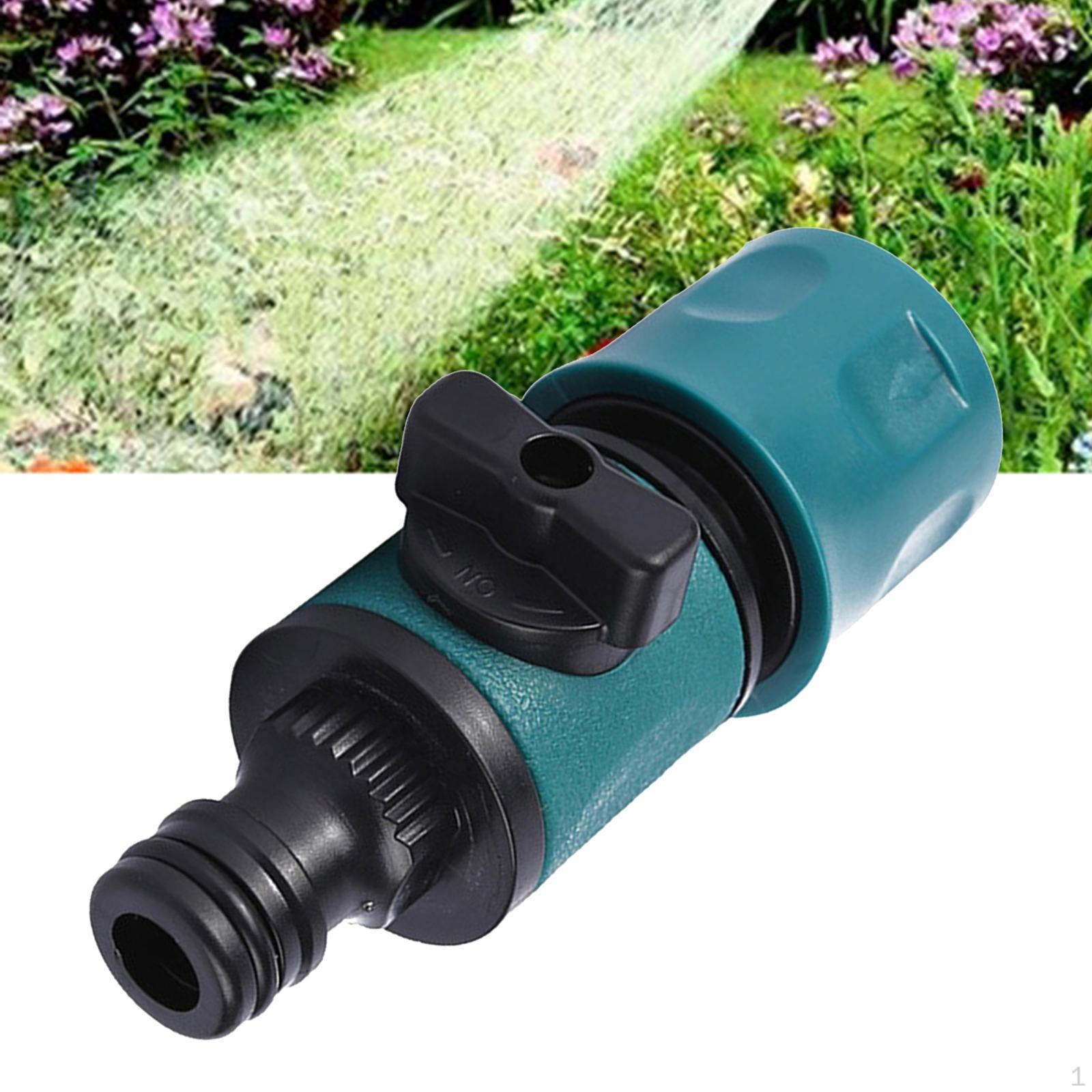 Garden Hose Quick Connector with Shutoff Valve Spray Nozzles Versatile Watering Pipe Water