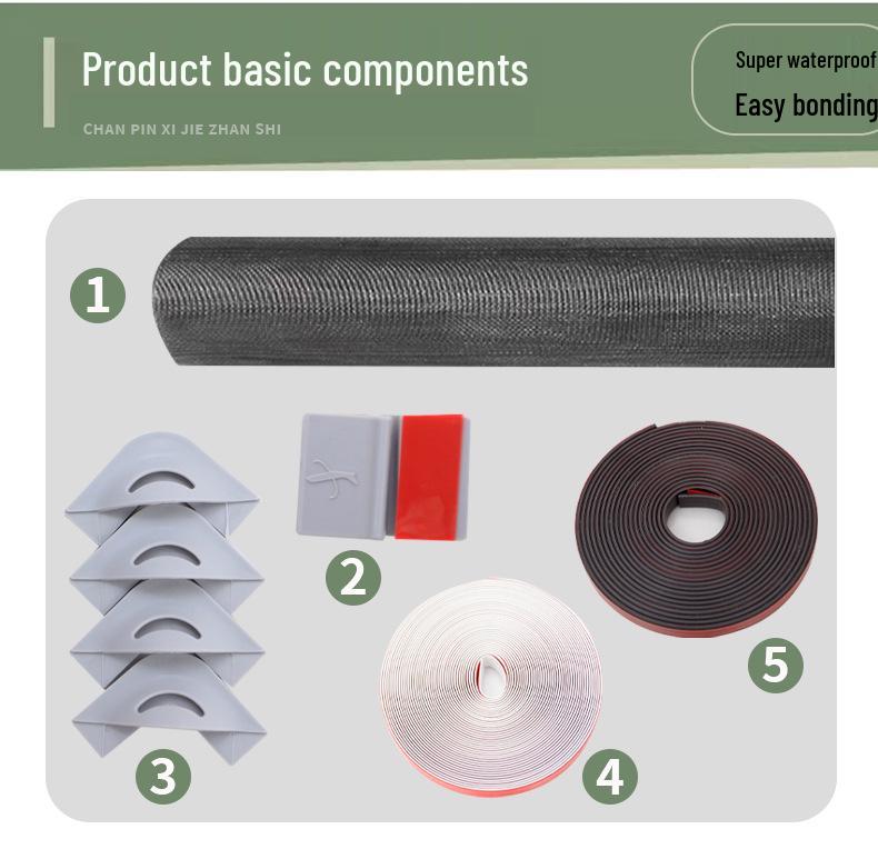 Samolepicí magnetická síť proti komárům na okno s neviditelnou síťovinou