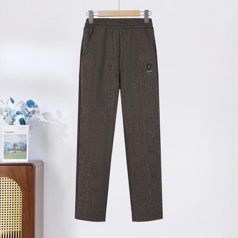 YUZHAOLIN Women's Winter Casual Elastic Waist Straight-Leg Pants