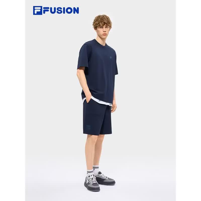 Мужские тканые шорты FILA FUSION - Коллекция Чжан Хао L небесно-синий