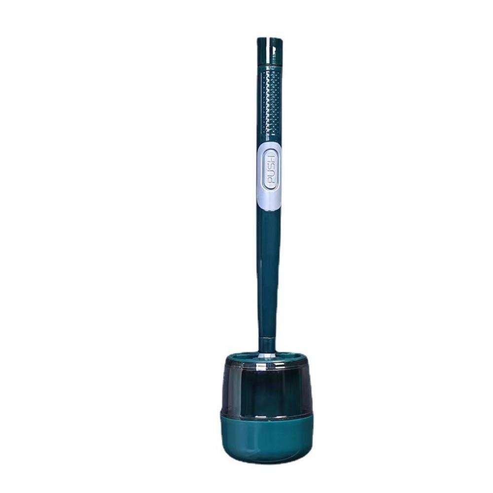 42*10cm Wall-mounted Liquid Adding Silicone Toilet Brush Household Toilet Daily Stain Cleaning