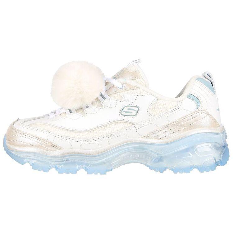 Skechers DLites Crystal Let It Snow Кожа Резина Удобные Повседневные Низкие Папины Кроссовки Женская кроссовка Белый 149258-WLB 39