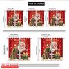 2pcs 2D Flat Printing Merry Christmas Popular Party Window Curtains Merry Christmas Santa Gifts Polyester Without Electricity