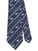 COLORATA Spotted Seal Necktie (145 X 8.5cm / Navy / Striped / 100% Silk / Jacquard Weave) Animal/Animal Gift