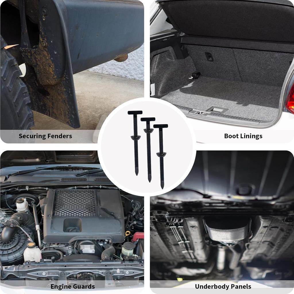 100PCS Nylon Universal Cable Tie Buckle, New Multifunctional Cable Ties Tool Fasteners, UV Resistant Automotive Zipper Clips, Heavy Duty Self-Locking